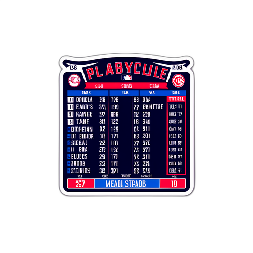 Isang Magandang Idinisenyong Sticker ng Scoreboard para sa MLB Playoffs