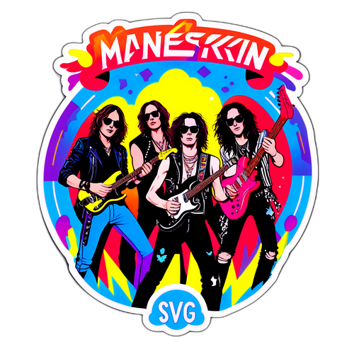 Sticker Energetico della Band Maneskin