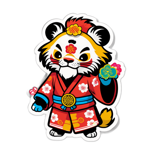 春祭りを祝うキャラクター