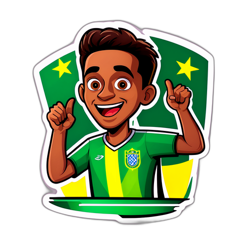 Adolescente Animado com o Brasileirão