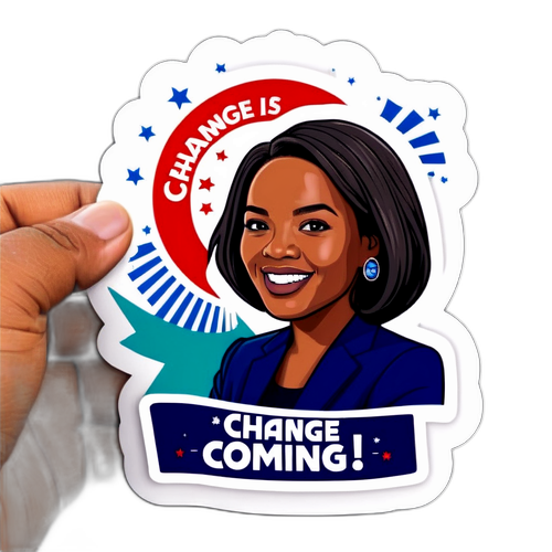 Dynamic Sticker of Young Politician Jasmine Crockett
