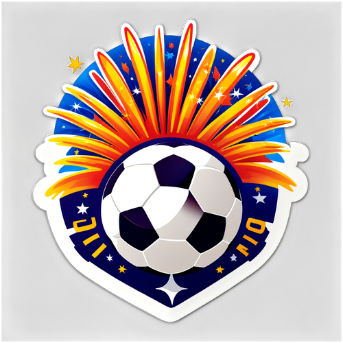 Logo del Capital Clube de Futebol con Fuegos Artificiales