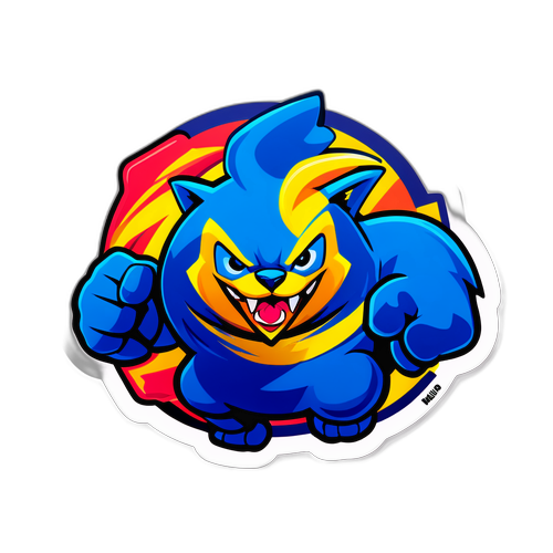 리그의 흥분을 표현하는 스티커 디자인