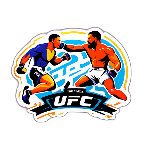 Färgglad UFC 322 Klistermärke