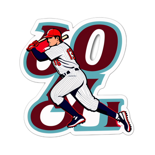 Dynamic Baseball Action Pack Sticker