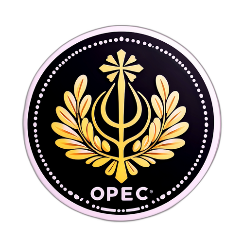 Διακόσμηση με το λογότυπο του OPEC και στυλιζαρισμένες επιβεβαιώσεις για νίκες