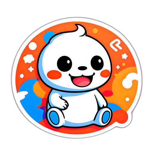 Vidám állatos matrica