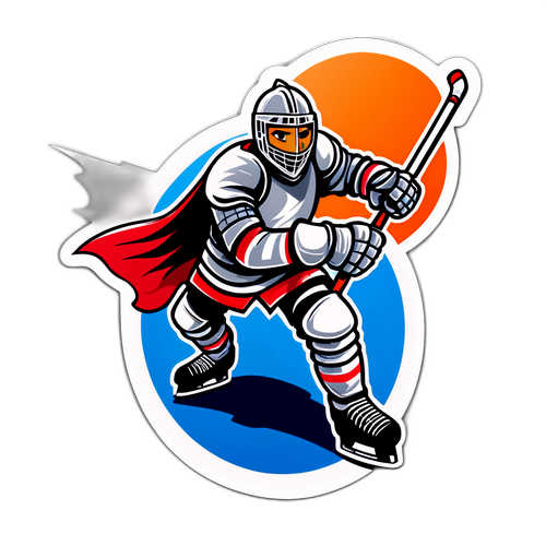 A Knight in Shining Armor Hockey Sticker