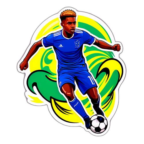 Sticker Alexander Isak Dalam Aksi Sepak Bola