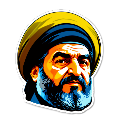 Thiết kế sticker với hình ảnh của Hassan Nasrallah