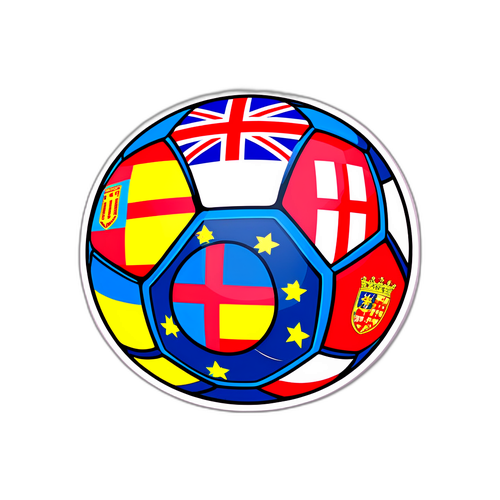 Bolang Soccer na may mga Watawat ng Andorra at England