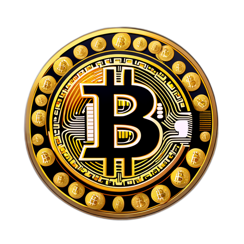 Vibrant Bitcoin-symbolsticker
