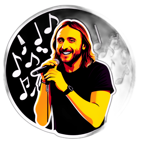 Vibrante sticker van David Guetta