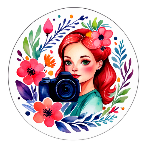 Vandfarvet sticker med Johanne Mygind