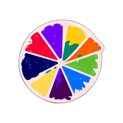 Palette artistique éclaboussée de couleurs vives