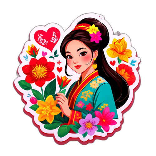 Sticker kỷ niệm Ngày Phụ Nữ Việt Nam