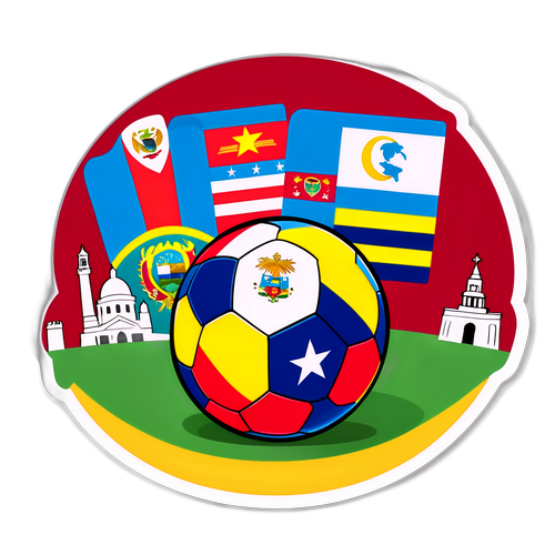 Sticker ya Mpira wa Miguu ya Uruguay na Venezuela