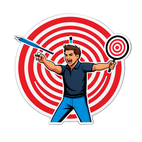 Vlekkende Dartspeler met Doel
