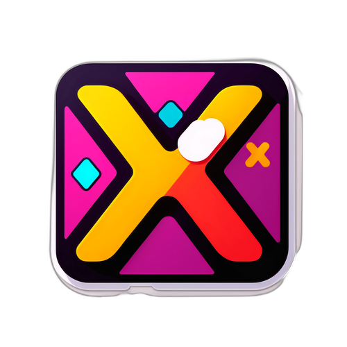 Odważny naklejka z literą 'X'