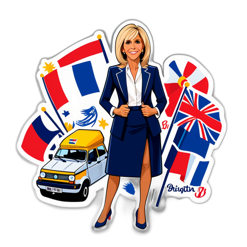 Brigitte Macron Sticker