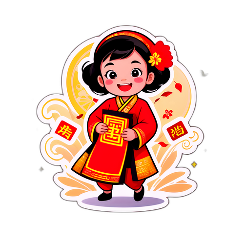 春节快乐的孩子