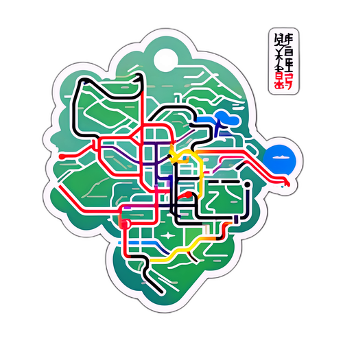スタイリッシュな副都心線路線図ステッカー