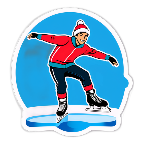 Schaatser op een IJsbaan