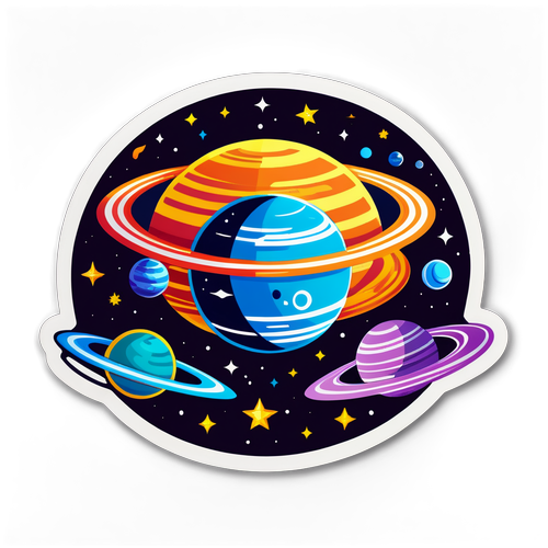 Cosmic Space Exploration Sticker
