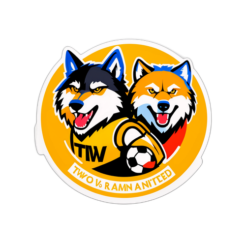 Δύο ομάδες σε ανταγωνισμό ποδοσφαίρου: Λύκοι εναντίον Μάντσεστερ Γιουνάιτεντ