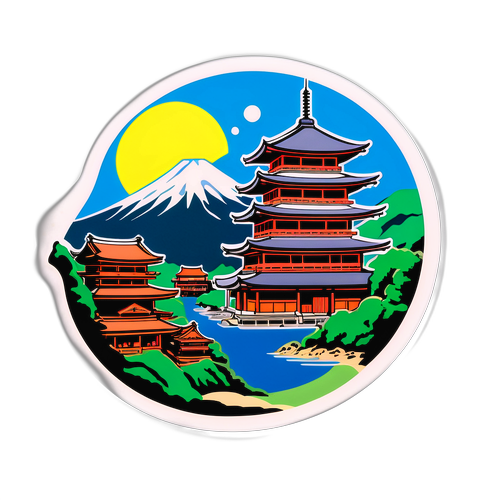 敦賀の歴史的建物とイベントを描いたアートワーク