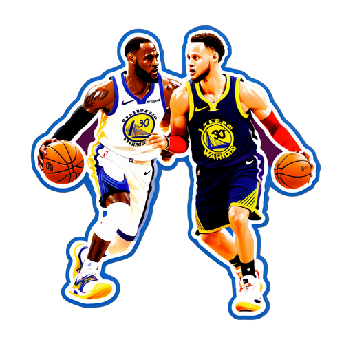 Lakers vs Warriors Rivalry Sticker