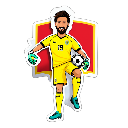 Stiker Penjaga Gawang Alisson Becker