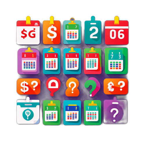 maaş farkı takvim simgeleri