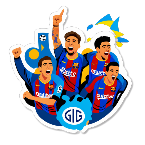 Stiker Pertandingan Barcelona vs Inter