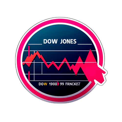 สติกเกอร์ของดัชนีดาวโจนส์แสดงการเปลี่ยนแปลงในตลาดหุ้น