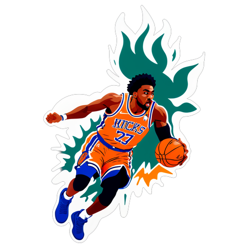 Vibrant na Sticker ng Knicks vs Bucks Game