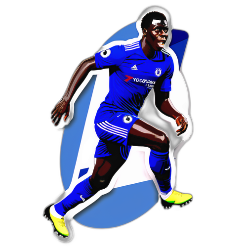 Sticker cu Zouma jucând fotbal