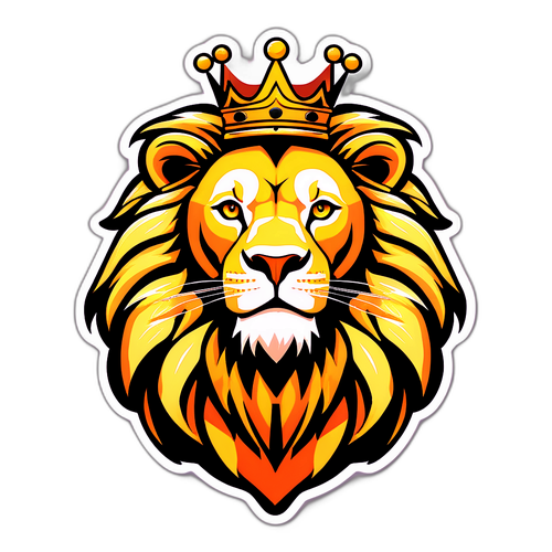 Ilustração poderosa de um leão majestoso