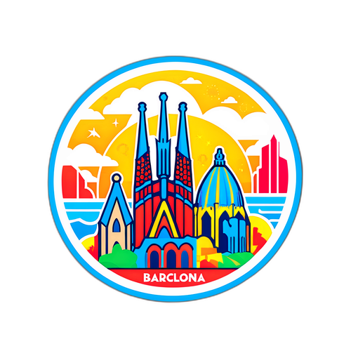 Samolepka s tématem Barcelona