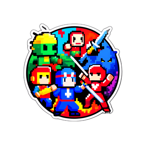 Design Coloré Inspiré par la Guerre des Pixels