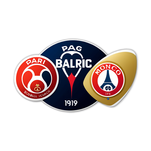 Diseño de un sticker de PSG y Mónaco en un emocionante partido