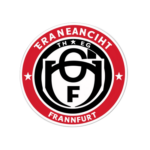 Наклейка, що відображає командний дух під час матчу Union – Eintracht Frankfurt