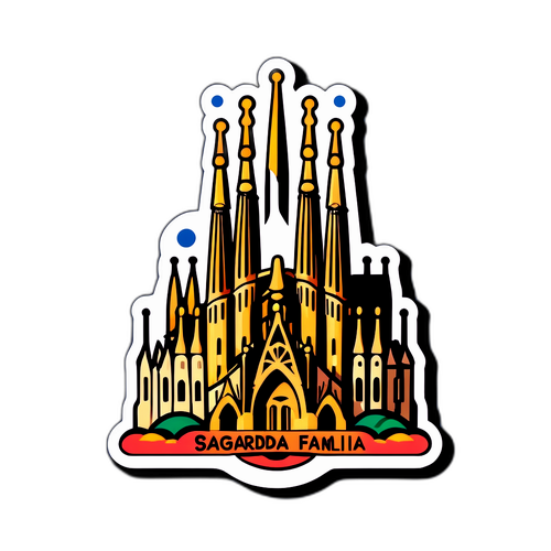 Наклейка с силуэтом Саграды Фамилии