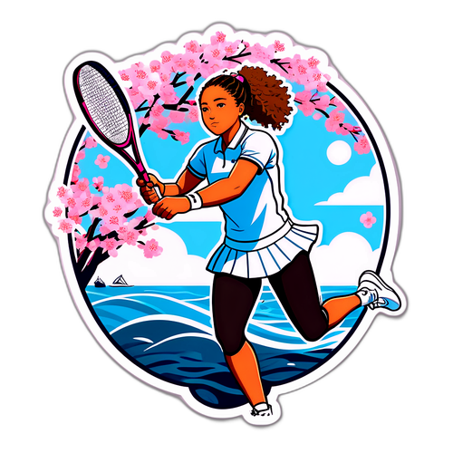 Ilustração estilizada da Naomi Osaka