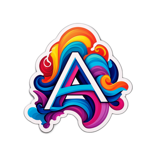 आधुनिक और कलात्मक 'aa' स्टिकर
