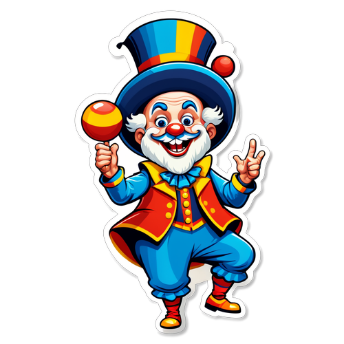 Naughty Piet Bingo Circus Sticker