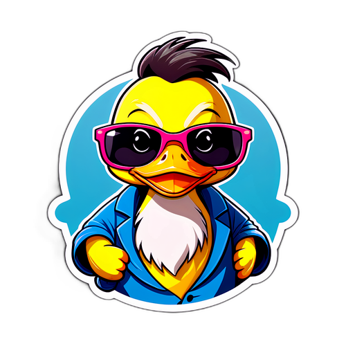 Sticker Divertido de Pepi el Pato
