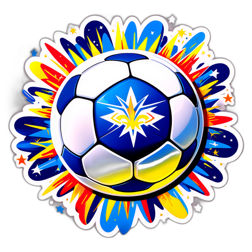 Sticker de baloncesto con colores y logos de Millonarios y América