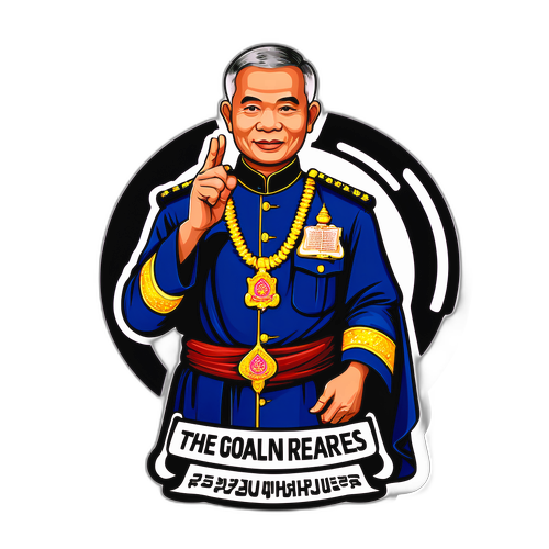 สติ๊กเกอร์ของอดีตผู้ช่วยผู้บัญชาการตำรวจแห่งชาติในชุดพระภิกษุ