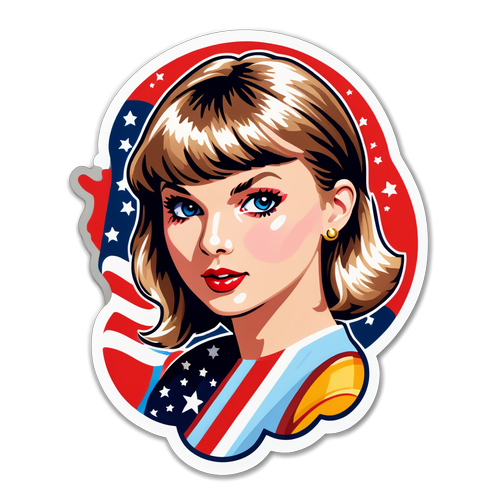 Trendy Americana Sticker Inspireret af Taylor Swift